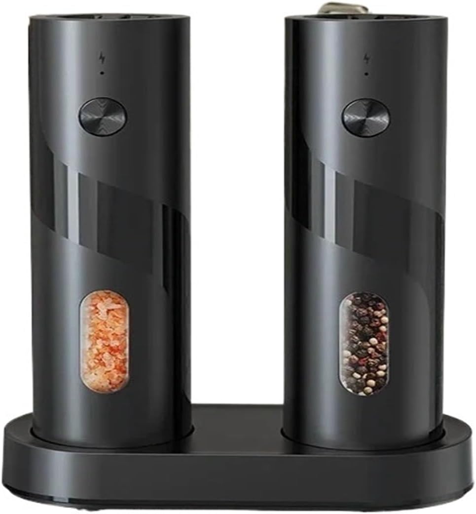 USB Rechargeable Electric Salt Pepper Grinder Set Adjustable Coarseness Freshly Ground Automatic Spice Grinders(KYMQ-64C)