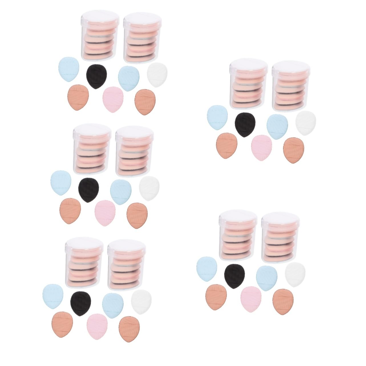 Baluue Mini Powder Per Spugnetta Finger Puff Per e Cosmetici Diverse Colorazioni Per e