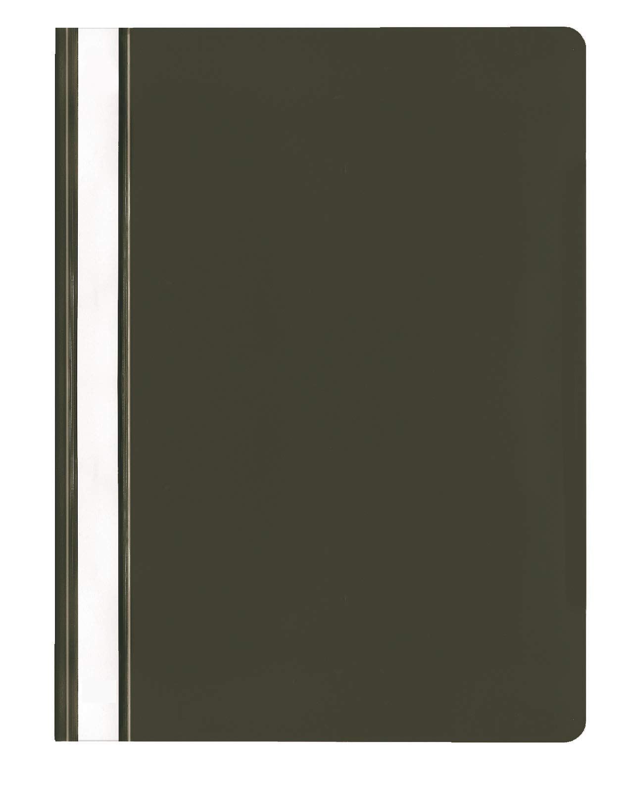 VELOFLEX 4748060 File Folder DIN A4 Polypropylene Transparent Cover with Labelling Strips Brown Pack of 20