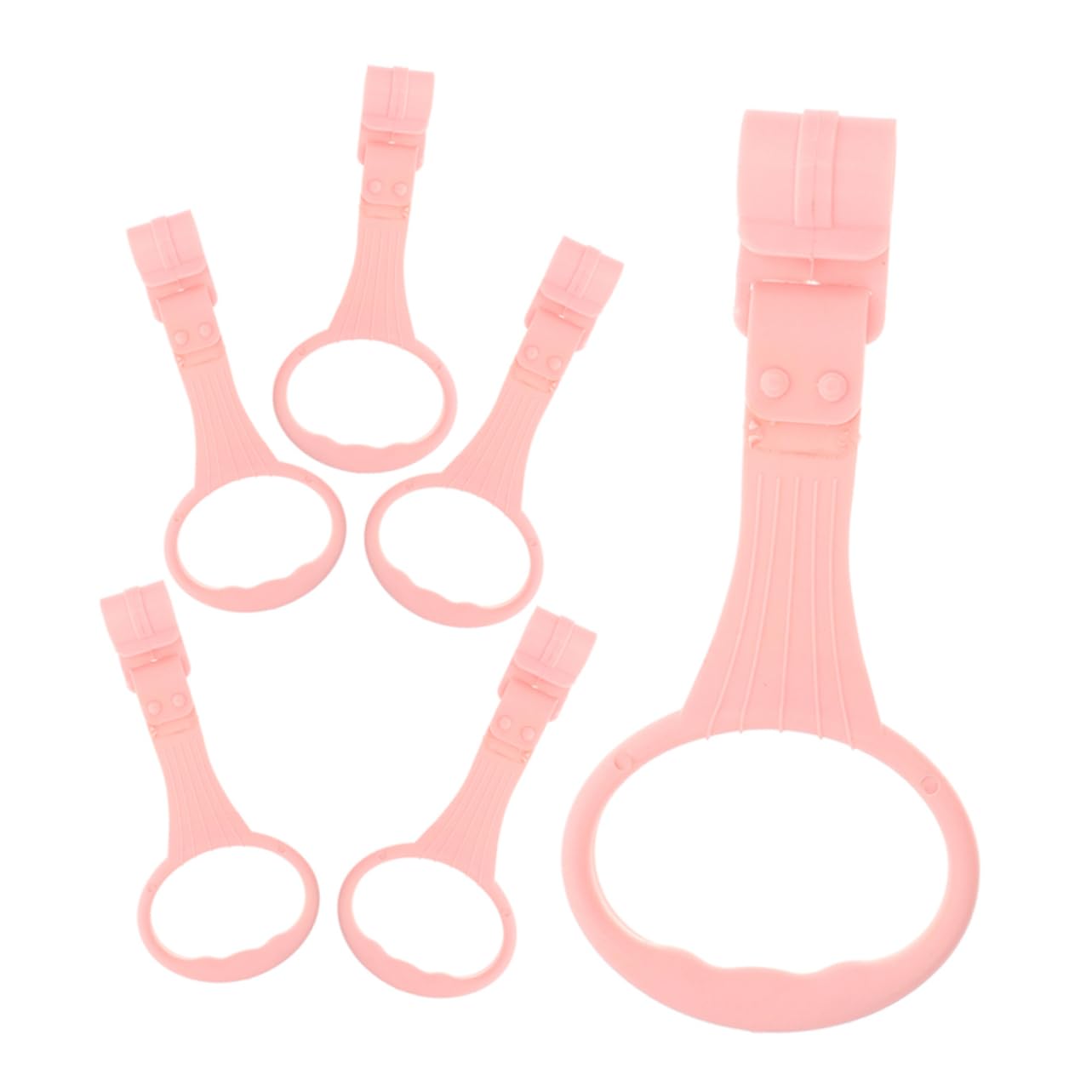 DECHOUS 6Pcs Hand Pull Up Rings Nursery Walking Assistance for Balance and Strength Training Multi Functional Playpen Helper for Boy Girl Travel Friendly Design