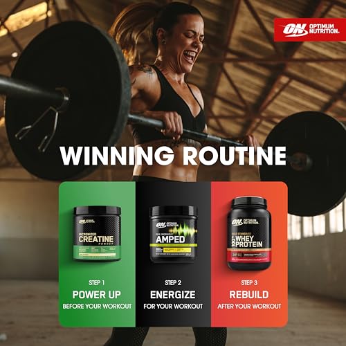 Image of Optimum Nutrition Amped Pre-Workout, with Citrulline, Beta-Alanine, Nootropics and 300mg of Caffeine for Energy, Tropical Fury, 20 Servings (Packaging May Vary) | Pre-Workout with L-citrulline, Beta-Alanine, Electrolytes, Nootropic blend with 300mg of Caffeine & Neumentix(r), Zero Sugar