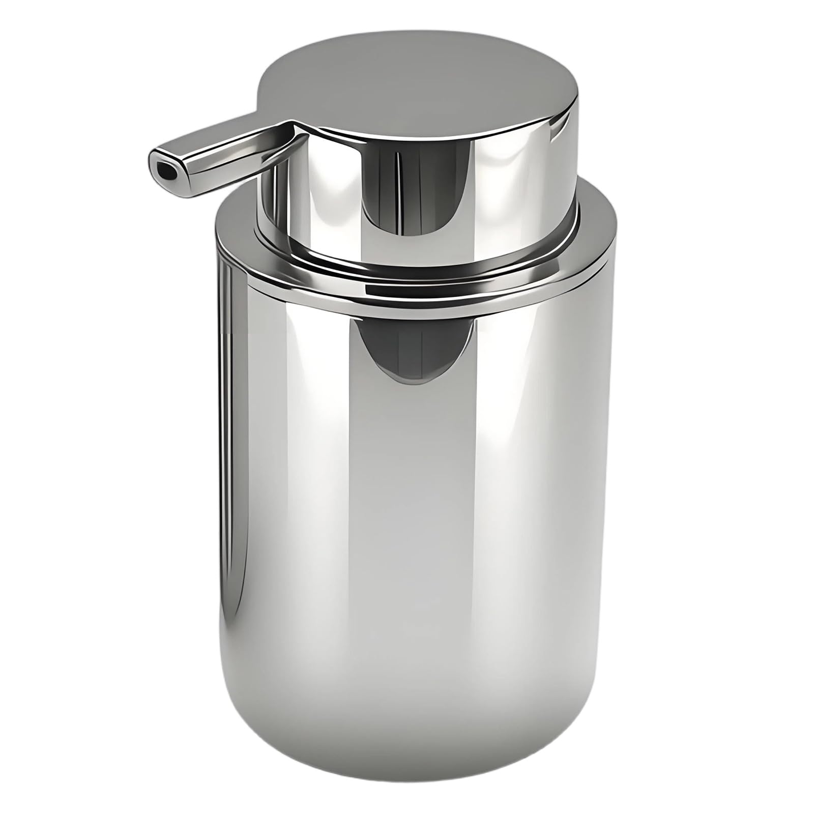 Modern Soap Dispenser Easy to Press Stainless Steel Refillable Lotions for Kitchen & Bathroom Countertop Refillable Lotions