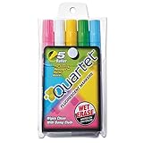 Quartet Glo-Write Fluorescent Markers, Wet-Erase, Assorted Colors, 5 Pack (5090)