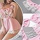 MIZSPISE Dienstmädchen Kostüm Reizwäsche Sexy Rosa Cosplay Anime Maid Kleid Lingerie Set Naughty Negligee Frauen Party Festival Halloween French Outfit Rollenspiel Rave Paare Valentinstag