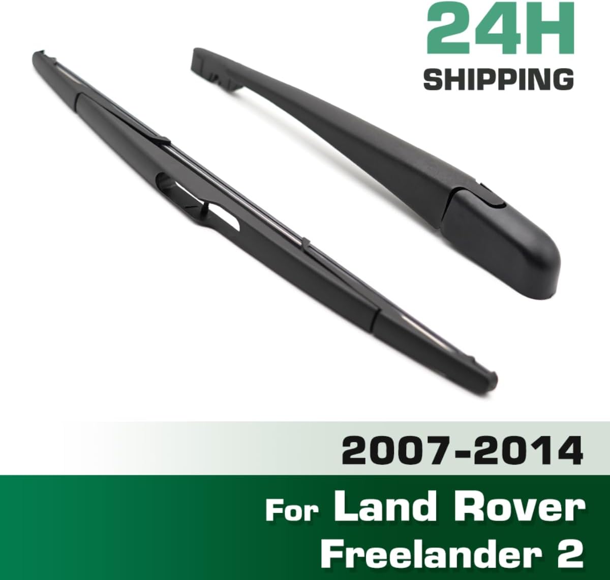 Rear Windshield Wipers Blades & Arm,Premium All-Season Wiper blades Replacement for Land Rover Freelander 2 2007-2014,Natural Rubber Top Lock,Easy to Install