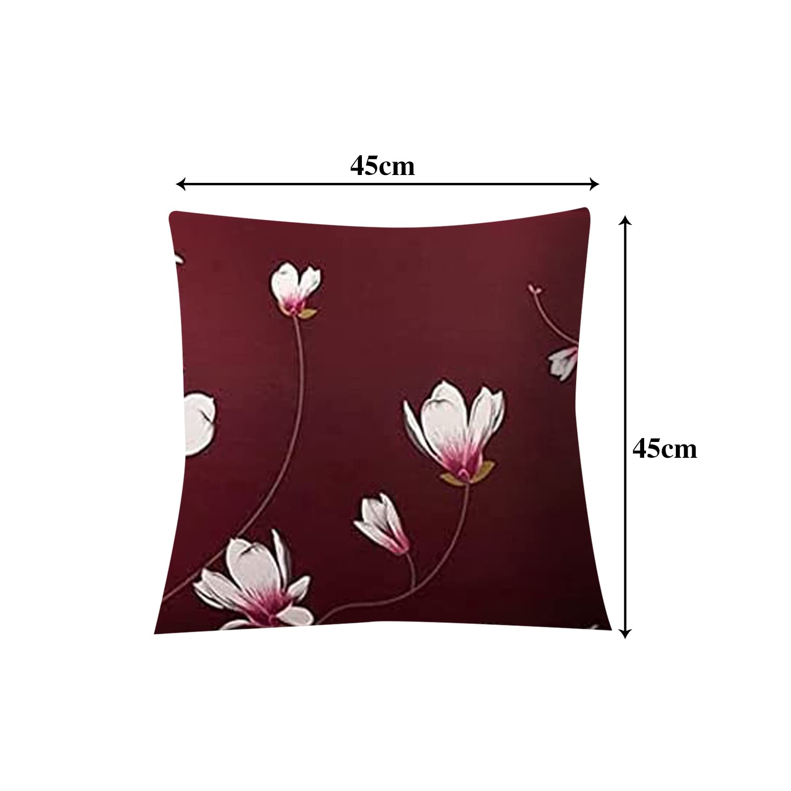 Jaotto Federe Confezione da 2 Federe Cuscini Divano Decorativi Fodere Quadrati Spandex 45x45cm Cuscino Copricuscini per Soggiorno Camera da Letto Casa,Orchidee Fucsia