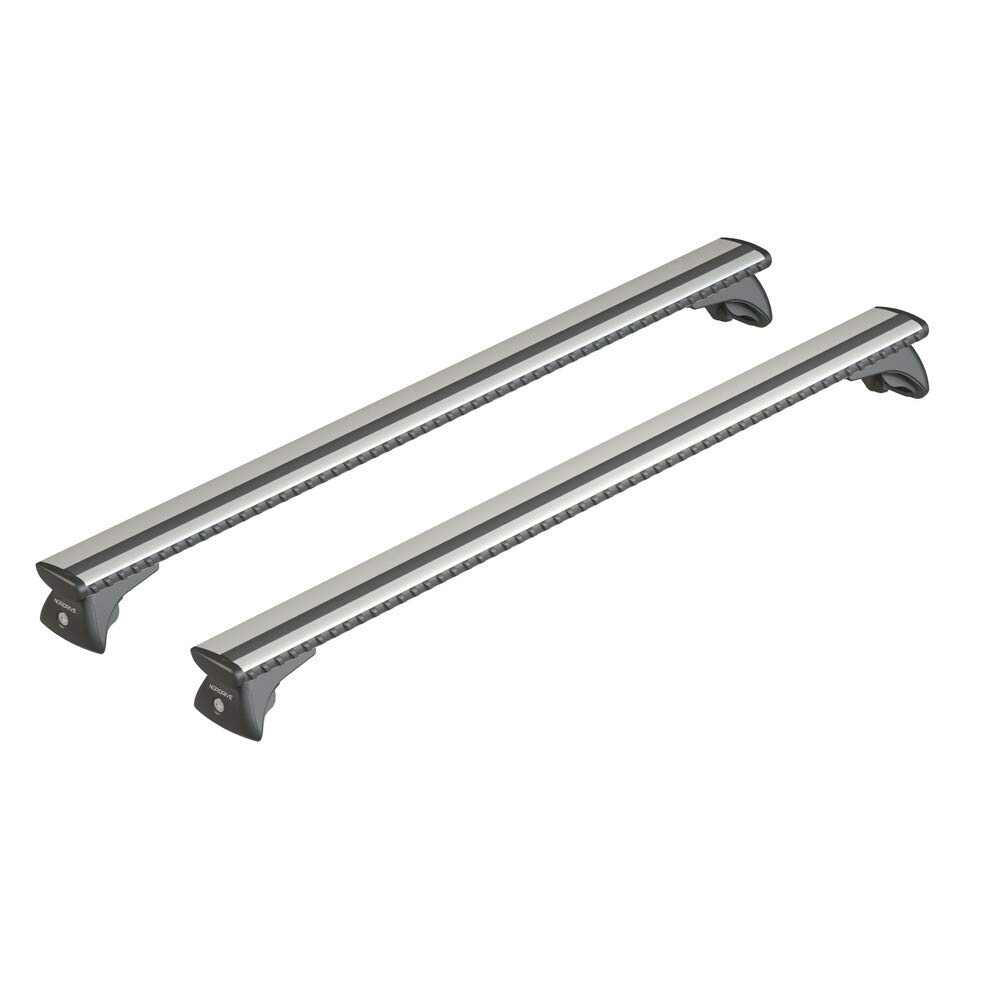 Nordrive N15106 Silenzio In-Rail Alluminio Portatutto, 127cm Lunghezza, Taglia L, Confezioni da 2