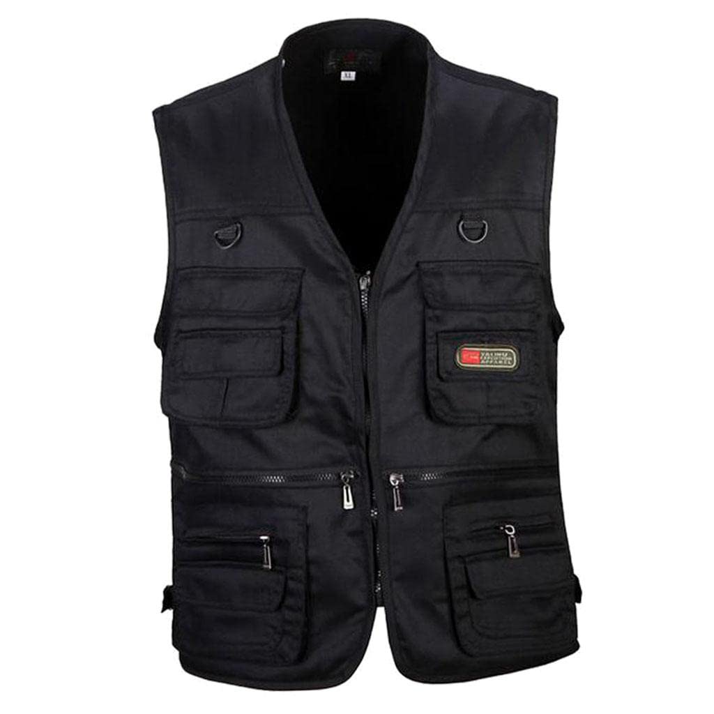 club bollywood Club Bollywood®Men's Utility Multi Pocket Zip Fishing Travel Outdoor Black XXL| Fishing | Clothing, Shoes & Accessories |1 x Fishing-picture-43