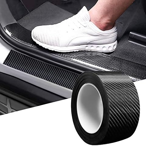 DGSL Car Door Edge Guards Door Sill Protector 5D Carbon Fiber Car Wrap Film Vinyl Automotive Wrap Film Car Door Sill Protection Film Anti-Collision Fits for Most Car (2.7In x 33Ft, Black) Cover