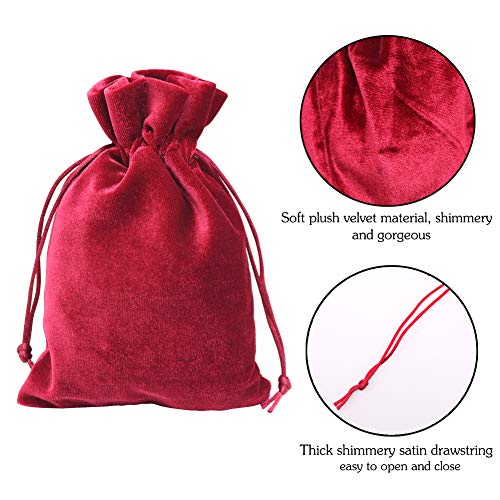 Hrx Package Soft Velvet Gift Bags, 5.1X7.8 Inch Velvet Drawstring Pouches For Tarot Rune Jewelry Crystal 4 Pack thumb #3