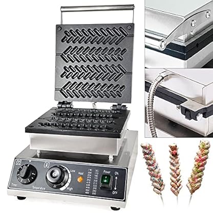 Fetcoi Waffeleisen mit Antihaftbeschichtung, Fettauffangrille Kommerzielle elektrische Weizenstängel-Waffelmaschine mit Antihaftbeschichtung 30 * 36 * 24cm – Bild 6