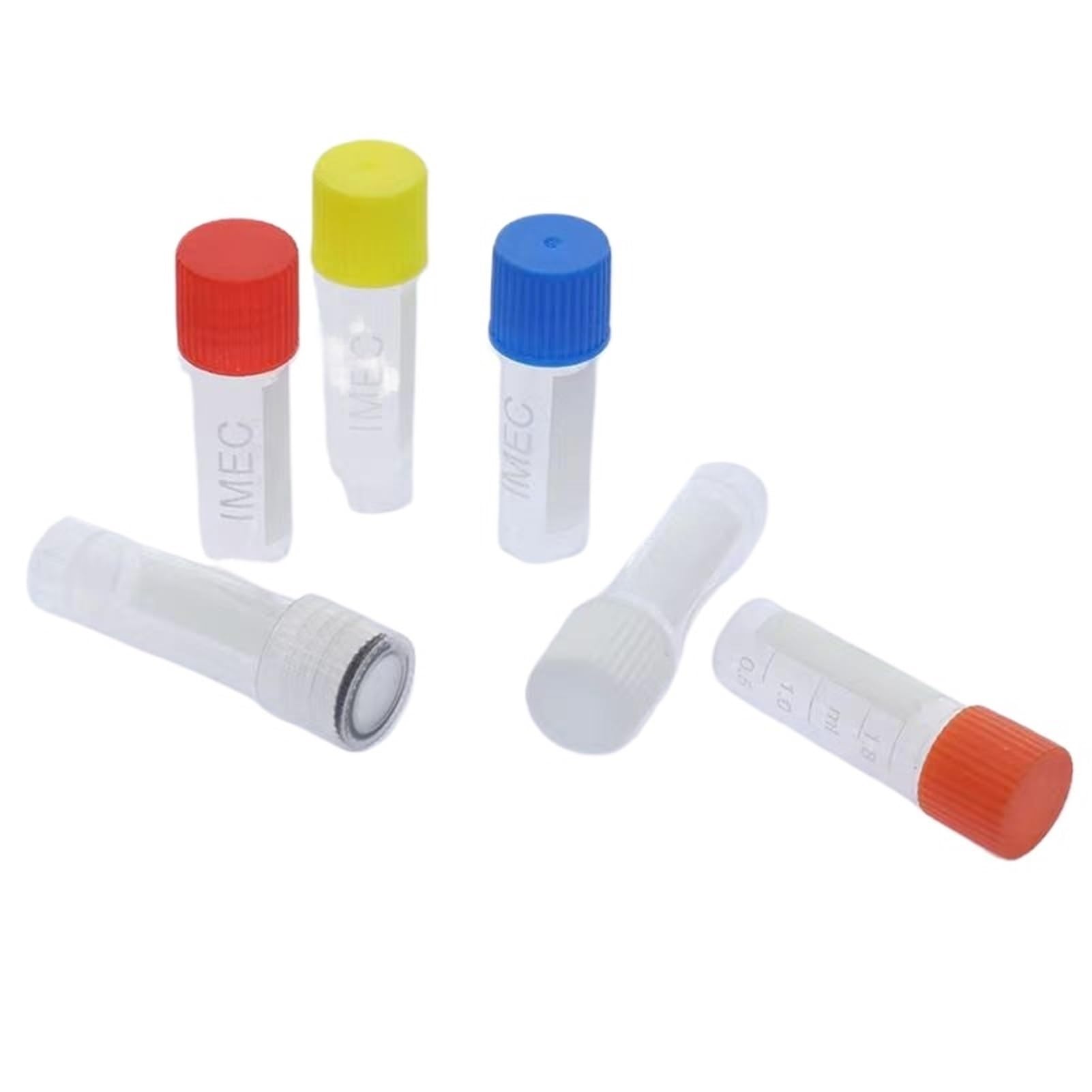 100/200/300/500/1,8 ml Kunststoff-Schraubmund-Gefrierrohr mit auslaufsicherer Unterlegscheibe, transparentes, graduiertes Kryoröhrchen, Reagenzien-Aufbewahrungsröhrchen(500pcs)