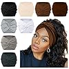AKTVSHOW 7” Wide Headbands for Women, Extra Large Turban Workout Headband Fashion Yoga Hair Bands Boho Twisted Thick Hair Accessories, 8Pack