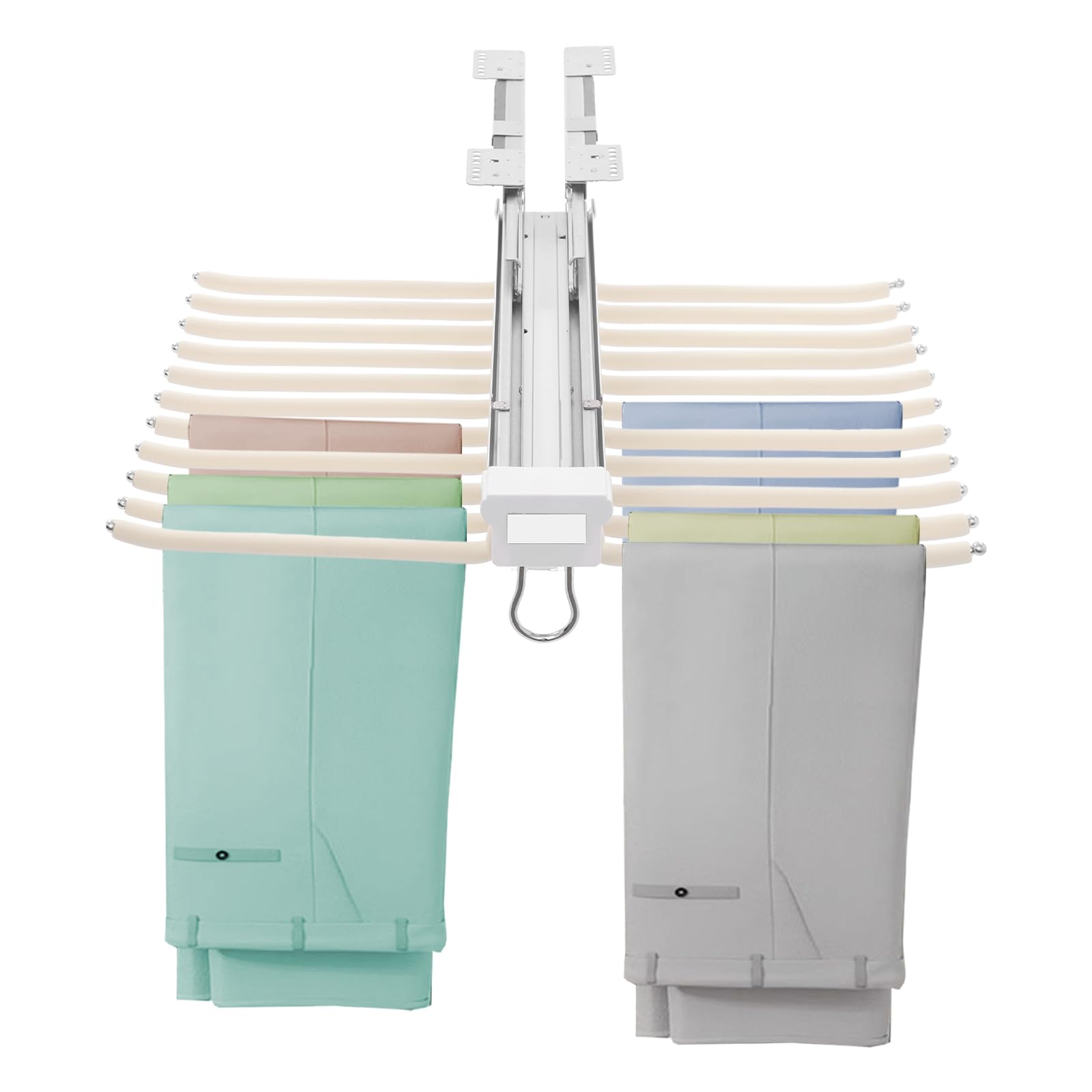 Pull Out Trousers Rack with Sturdy Steel Frame Holding 33 Pounds for Home Laundry Areas