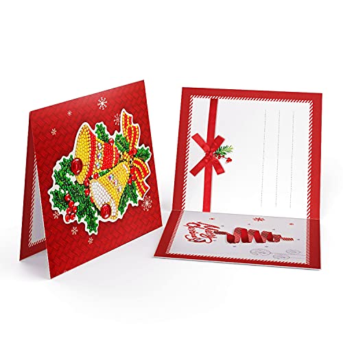 Huacan 8 Pack Diamond Painting Kits For Adults Christmas Cards Diamond Art For Beginner Paint With Diamonds Greeting Cards 5D Diy Gem Painting Crafts For Holiday, Friends And Family #TOP1