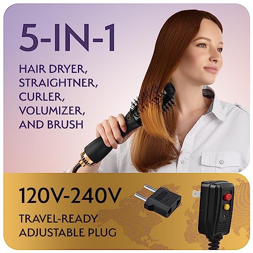 OMO TEAM Professional Dual Voltage Blowout Hair Dryer Brush SM-5366 の商品画像 1