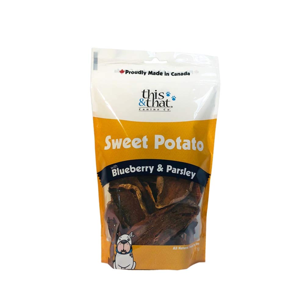 Sweet Potato Blueberry Parsley Chewy Teeth Cleaning High Fiber Nutrient Treat