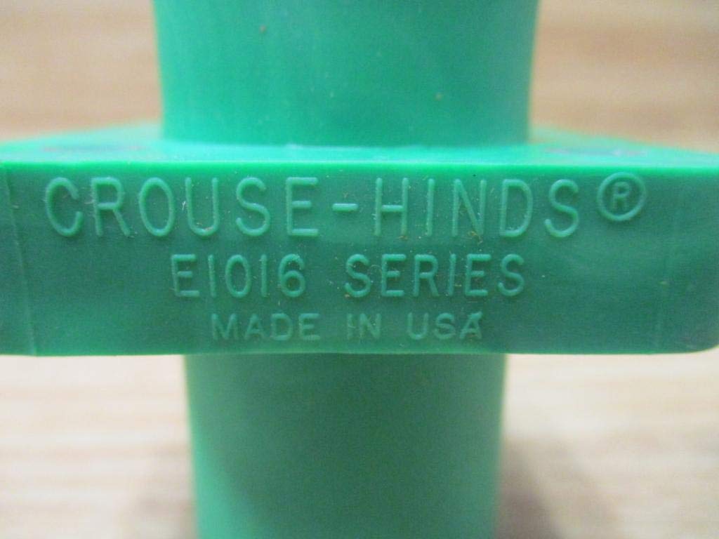 Crouse-Hinds E1016-1704 Male J Series Insulated Receptacle 600/480 Volt AC/DC Up to 400/315 Amp Green Cam-Lok