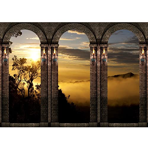 Runa Art Fototapete Sonnenuntergang Afrika 352 x 250 cm Vlies Tapeten XXL...