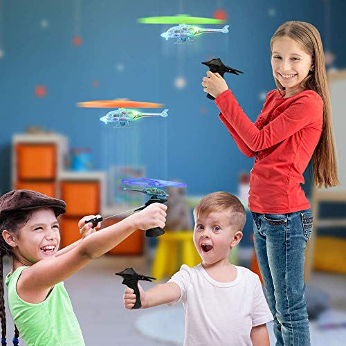 Artcreativity AC-1740 Light Up Ripcord Helicopters, Set Of 2, Cool Flying Toys For Kids With Flashing Leds, Indoor And Outdoor Toys thumb #5