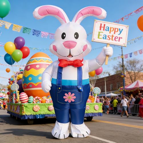JASHKE Easter Bunny Costume Adult Inflatable Bunny Costume Inflatable Rabbit Costume Adult, Rabbit-b - Image 4