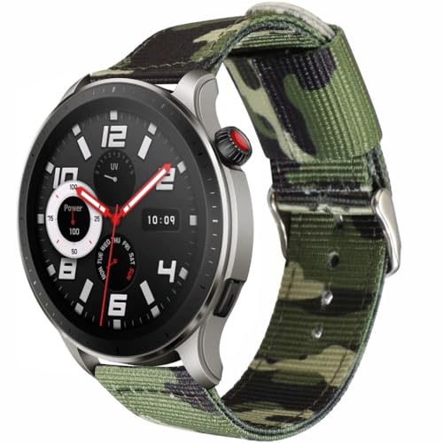 ESTUYOYA Watch Band 22mm Camo Compatible with Amazfit Bip 5/Balance/GTR 4/GTR 3 Pro/GTR 3/GTR 2/GTR/GTR 47mm/Stratos 3