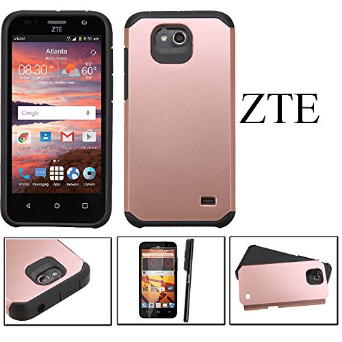 ZTE MAVEN Case, ZTE Overture 2 Case, LUXCA [Shock-proof] Hybrid Dual Layer [Slim Fit] Defender Protective Case Cover for ZTE MAVEN / ZTE Overture 2 (Rose Gold)