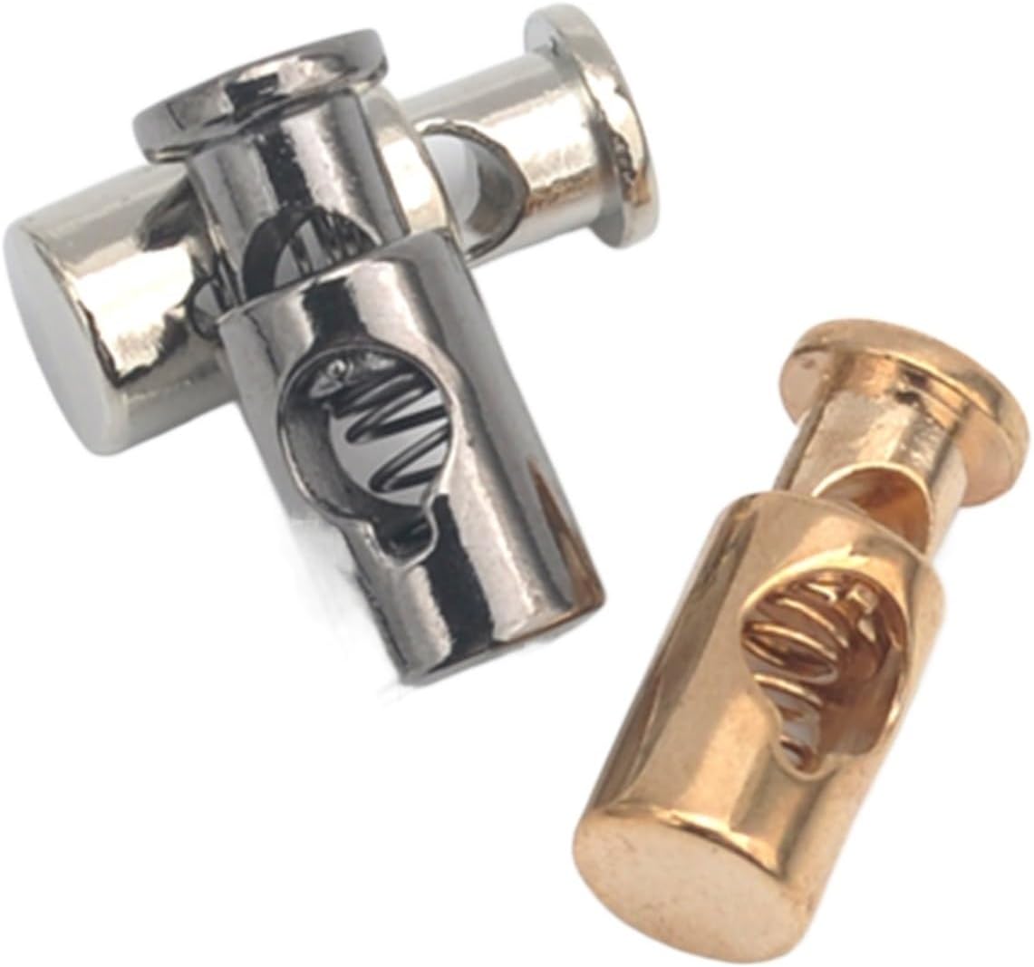 Spring Locks Clasp，Rope lock Cord Locks,Toggles 30pcs/lot round metal alloy stoppers toggle cord locks Drawstring lock 4mm hole(Nickel)