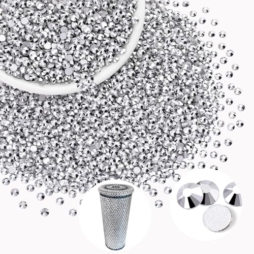 Image of 2500PCS SS10 /2.8mm Crystal Glass Rhinestones for Bedazzling (Labrador) | Flatback Rhinestones for Crafting DIY Nail Art Makeup Decoration, Gems Diomand Charms for Tumbler Shoes Clothing Mug