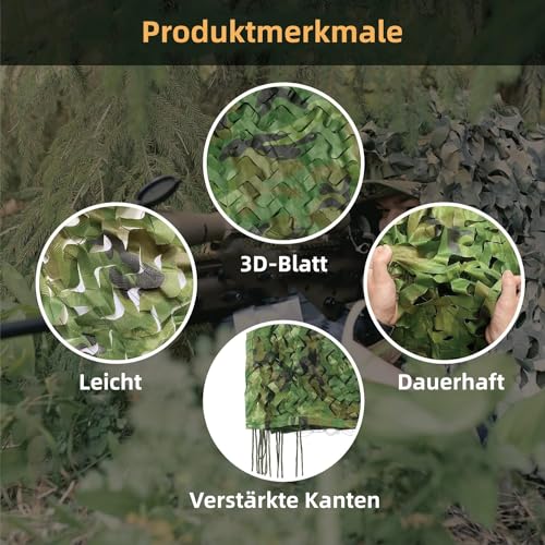 Fousam Tarnnetz, für Jagd, Sonnenschutz, Militär, Armee, Geburtstagsparty-Dekoration, Autoabdeckung, Outdoor-Aktivitäten