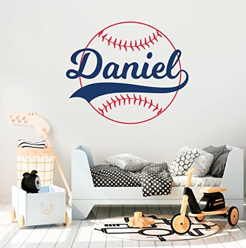 Baseball Wall Decals Decor Custom Name Art Sticker Poster Kids Room Personalized Sports Vinyl Boys Gift Ld71 #TOP2