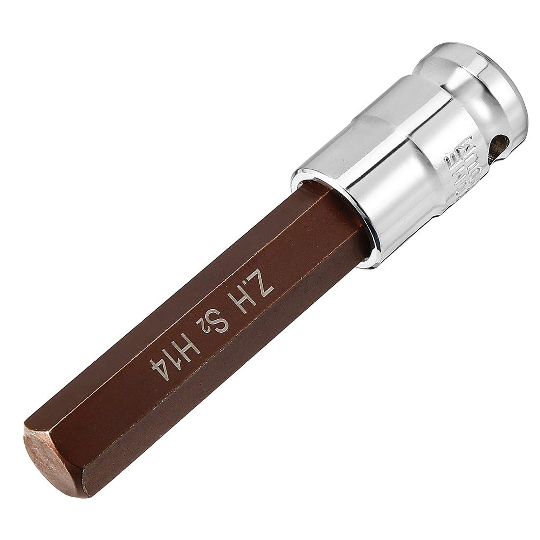 TOP-VIGOR 1/2" Drive x H14 (14mm) Allen Key Socket, Premium S2 Steel Bits, Hex Bit with 100mm Length for Torque Wrench, Ratchet Wrench, Impact Power Drills, Slide Bar
