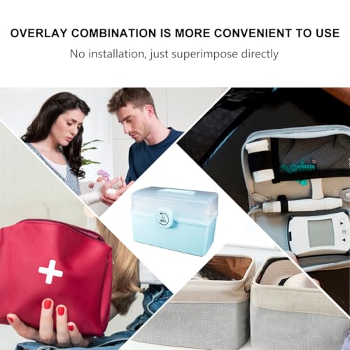 Boîte à pharmacie maison à grande capacité et compartiments pour pilules