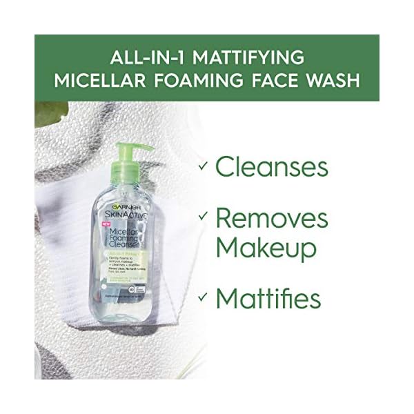 Garnier SkinActive Micellar Foaming Face Wash, For Oily Skin, 6.7 fl oz