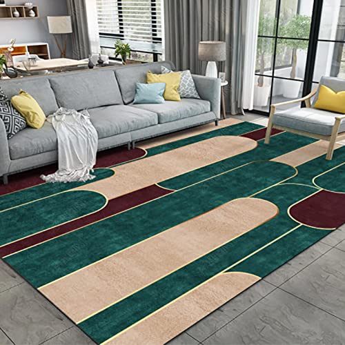 Tapis chambre bébé vert lavable 100x200cm deco salon moderne - 2