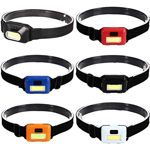 Linterna COB superbrillante con diadema ultraligera ajustable para correr y acampar