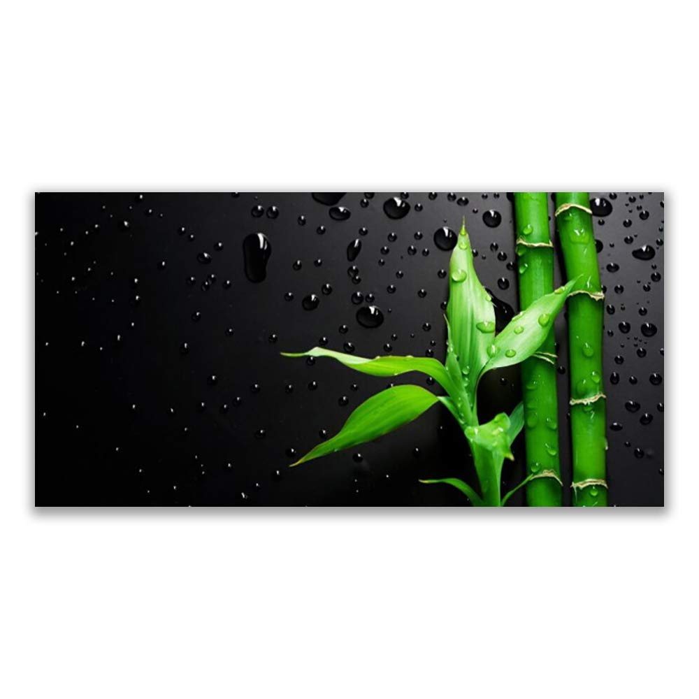 Impression sur verre trempé 140x70cm design premium Les Feuilles De Bambou Floral
