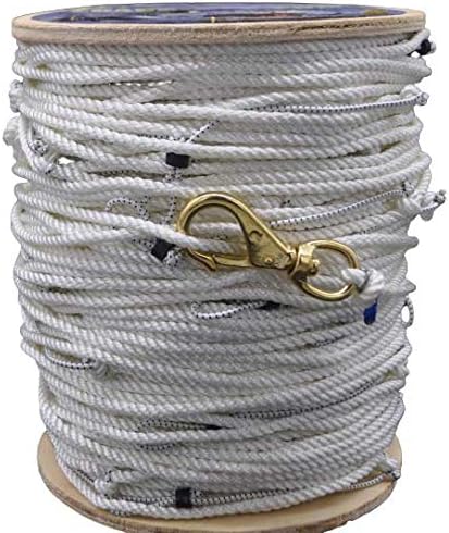 600' 1/4" 3 Strand Medium-Soft Lay Twisted Nylon 3/16" Snood Trotline & Bait Bag Combo