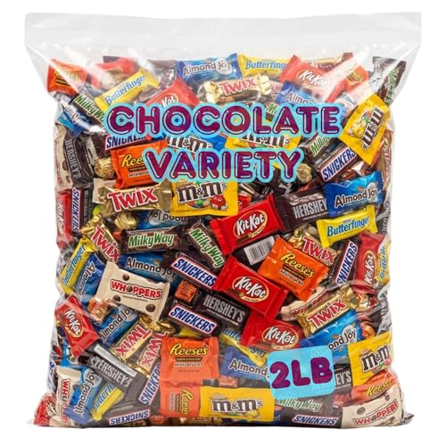 Bulk Chocolate Candy Variety Pack – Individually Wrapped Mini Chocolate Bars & Treats Assortment...