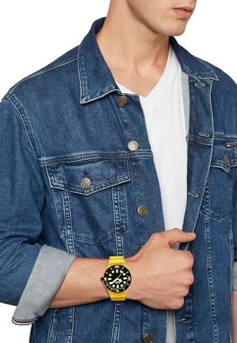 HIP HOP, Collezione Master, Orologio Uomo, Cinturino in Silicone Intercambiabile, Cassa 41 mm, Resistente all'Acqua Fino a 50 m, Lunghezza Regolabile fino a 19 cm