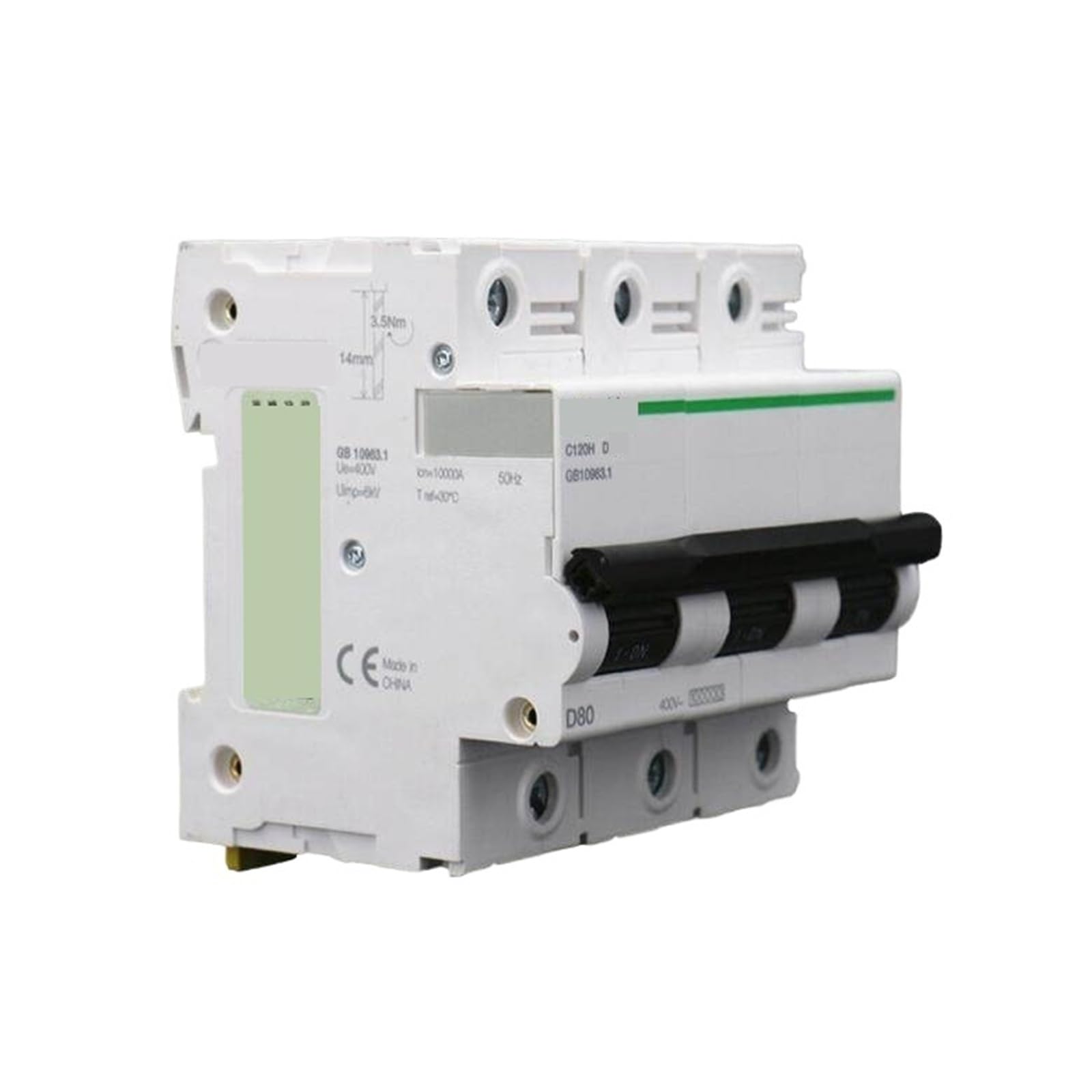 Disjoncteur haute performance C120H 3P D80A 10kA à coupure nette - 2