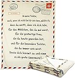 💌【Bringen Sie positive Energie mit】 Unsere Decke listet die Worte der Liebe zu unserer Tochter im Detail auf, wie Ermutigung, Umarmung, Wertschätzung, Liebe und stolze Wünsche für unsere Tochter. Dies ist eine große Hilfe für ihr Wachstum. Wenn sie schlecht gelaunt sind, wenn sie krank sind und ihre Eltern nicht bei ihren Töchtern sind, drückt diese Decke indirekt Ihren Segen und Ihre Fürsorge für Ihre Kinder aus.