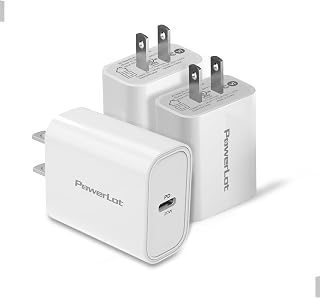 USB C Charger Block, PowerLot [3 Pack] PD 20W USB-C Power Adapter Compact USB-C Fast Wall Charger for iPhone 14,14 Pro,14 Pro Max, iPhone 13 Pro Max, iPad Pro, AirPods Pro, iWatch 8/7/SE