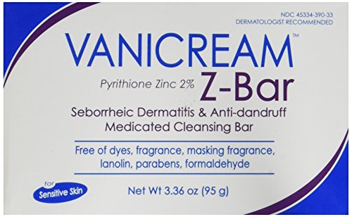 Vanicream Z-Bar | Medicated Cleansing Bar for Sensitive Skin | Maximum OTC Strength Zinc Pyrithione 2% | Helps Relieve Itching, Redness, and Flaking | 3.36 ounce