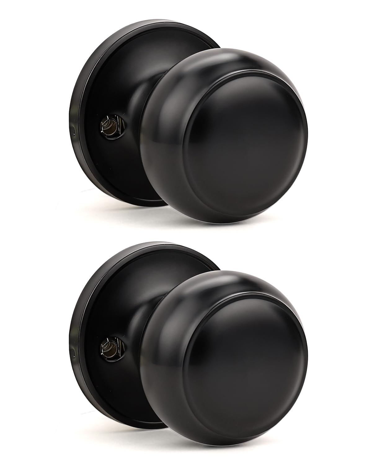 Matte Black Door Knobs - Keyless Privacy Locks -18