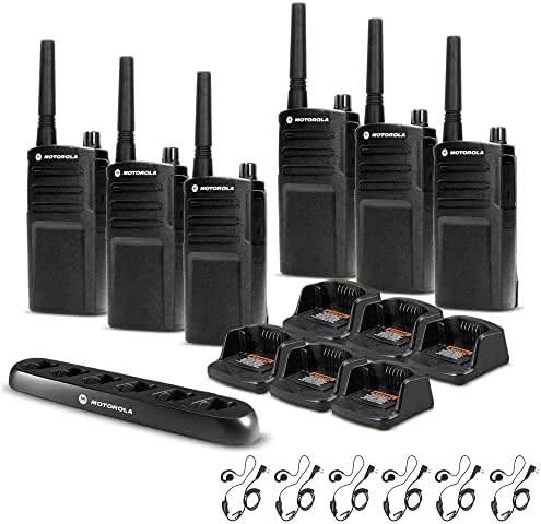 Motorola Solutions RMU2040 2-Way Radio 4 Pack Bundle Black - Peach Frog