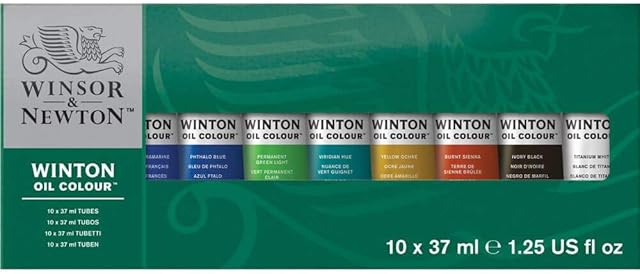 Winsor & Newton Winton Oil Colour Paint Starter Set 10 x 37ml