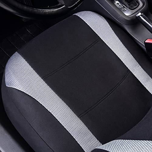 AUTOYOUTH Auto Car Front Seat Covers Bucket Seat Cover Automotive Semi-Custom Fit Sit Cover for Car Seat Accessories (Black & Gray, 2 Fronts-High Bucket) - Image 6
