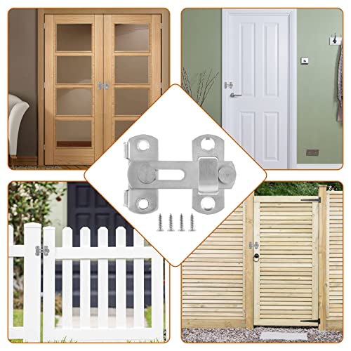 Jiozermi 2 Sets Stainless Steel Flip Latch Lock, Flip Door Latch, Safety Door Lock For Barn Gate Door Cabinet Furniture Window, Brushed Nickel #TOP6