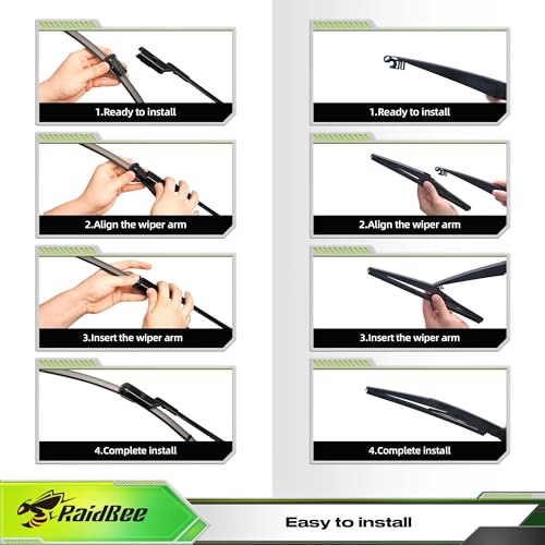 Image of Raidbee Silicone Windshield Wiper blades 3 pack Replacement for Lexus RX350 2016-2021 RX450h 2016-2022 All-Season Silicone Windshield Wipers 26 inch 20 inch 16 inch